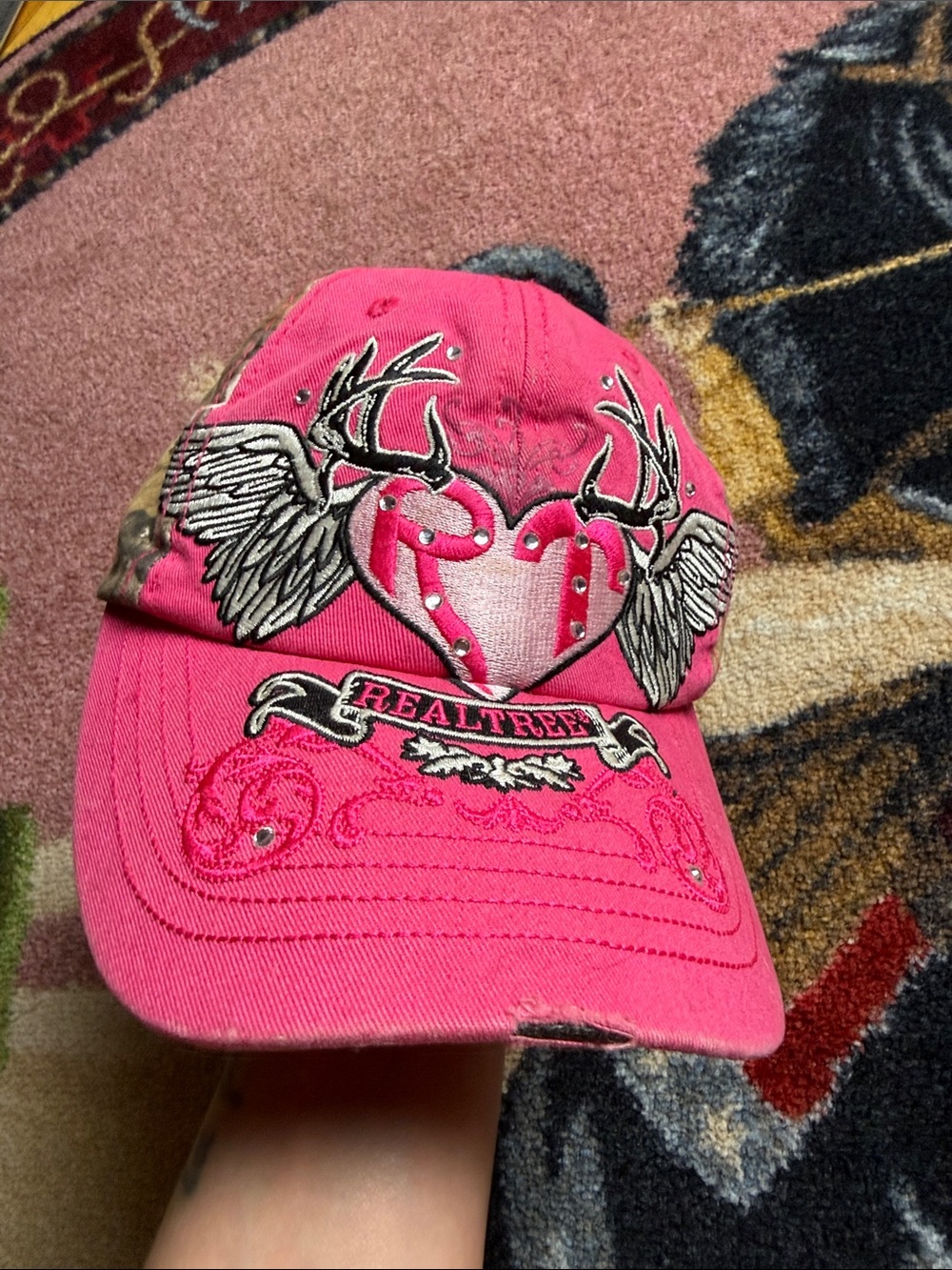 REAL TREE CAMO HAT BEDAZZLED
